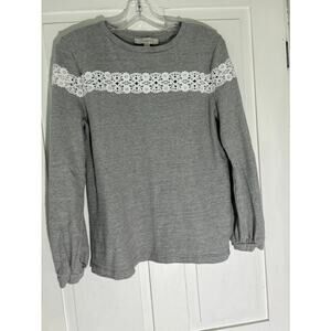 Loft,‎ gray, 100% cotton sweat shirt.